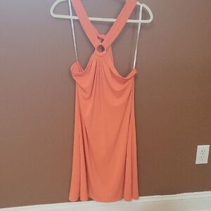Calvin Klein Orange Halter Sundress